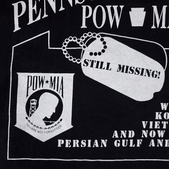 Vtg 1998 Ride For The Forgotten Single Stitch Shirt Black Size 2XL Made In USA - Picture 6 of 11